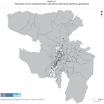 Mapa de Establecimientos educativos preprimarios en en el Distrito Metropolitano de Quito 2001