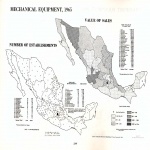 Mapa de Maquinaria y equipos mecánicos en México 1965