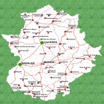 Mapa de carreteras de Extremadura