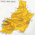 Mapa de Precipitación media anual en la Provincia de Almería