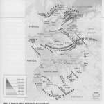 Mapa de Relieve y hidrografía de Extremadura