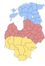 Subdivisiones Administrativas de los Estados Bálticos 2008