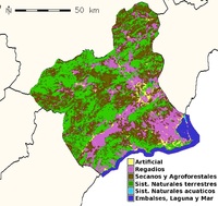 Uso del territorio de la Región de Murcia 2000