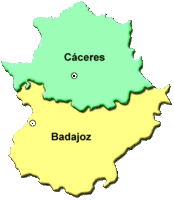 Las provincias de Extremadura