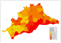 Densidad de población de la provincia de Málaga 2008