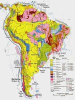 Mapa geológico de América del Sur