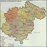 Mapa turístico de la Provincia de Teruel