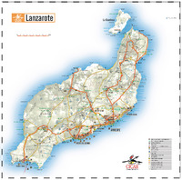 Mapa de carreteras de la Isla Fuerteventura
