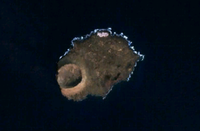 Imagen, foto satelite de la Isla Alegranza