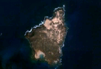 Imagen, foto satelite de la Isla de Lobos