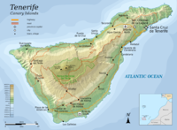 Mapa topográfico de la Isla de Tenerife 2010