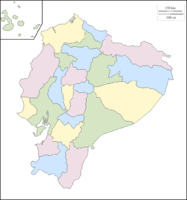 Mapa mudo colorado del Ecuador