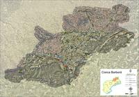 Mapa satelital con carreteras de la comarca de Conca de Barberà