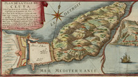 Plano de la ciudad de Ceuta 1727
