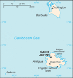 Mapa Político Pequeña Escala de Antigua y Barbuda