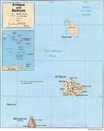 Mapa Relieve Sombreado de Antigua y Barbuda