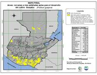 Áreas aptas para el cultivo del Guayaba en Guatemala
