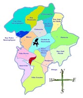 Mapa político del departamento de Guatemala
