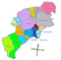 Mapa político de Jutiapa
