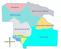 Mapa político de Totonicapán