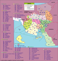 Mapa político de Veraguas