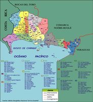 Mapa político de Chiriquí