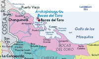 Mapa de Bocas del Toro