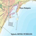 Mapa del puerto de Málaga