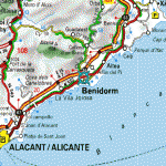 Mapa de acceso a Benidorm