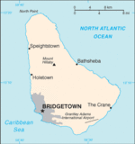 Mapa Político Pequeña Escala de Barbados
