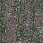 Imagen satelital del centro de Madrid