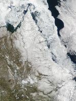 Satellite Image, Photo of Northeast Quebec and Labrador