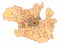 Mapa Topográfico de Yazd, Irán