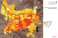 Densidad de población de Tirana