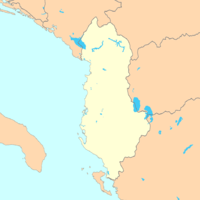 Mapa mudo de Albania