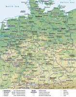 Mapa físico General de la Republica de Alemania