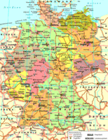 Lámina del Mapa General  de carreteras de Alemania