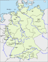 Lámina del Mapa General de las Bases de las Fuerzas aereas en la República de Alemania