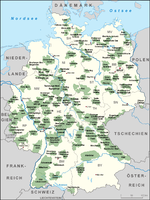 Mapa General de los Parques Naturales de La Republica de Alemania en el año 2008