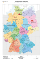 Mapa General de los Distritos localizados en Alemania en el año 2011