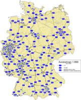 Mapa del mapa de carreteras en el país de Alemania en el año del 2005