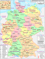 Mapa Político General del país de Alemania en el año 2007