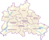 Mapa General de Berlín y todos sus distritos en el año 2010