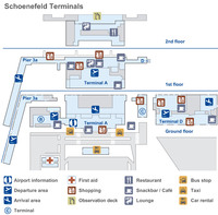 Mapa General de las Terminales del aeropuerto de Schönefeld