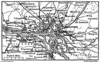 Mapa general de Hamburgo y sus alrededores en el año 1906