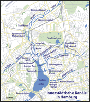 Mapa de Canales en Hamburgo 2009