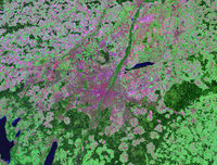 Mapa de Vista satelital de Múnich