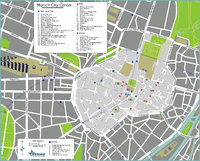 Mapa turístico de Múnich Alemania