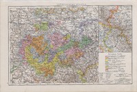 Mapa historico de Estados de Turingia, Alemania 1890