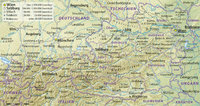 Mapa físico de Austria 2009
